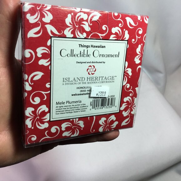 Things Hawaiian Island Heritage Hibiscus Christmas Ornament NIB - Picture 2 of 3